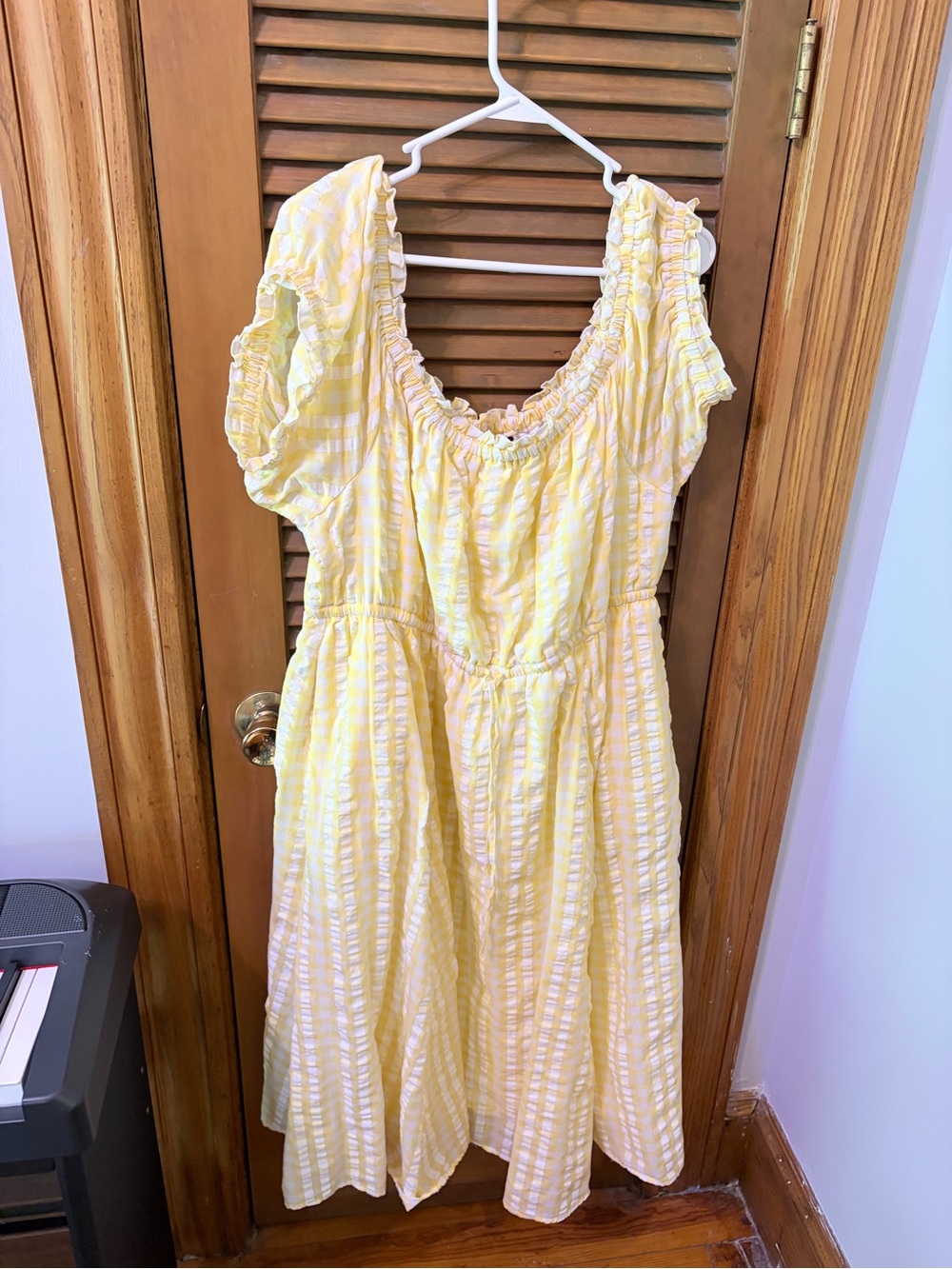 torrid Yellow Gingham Smocked Dress